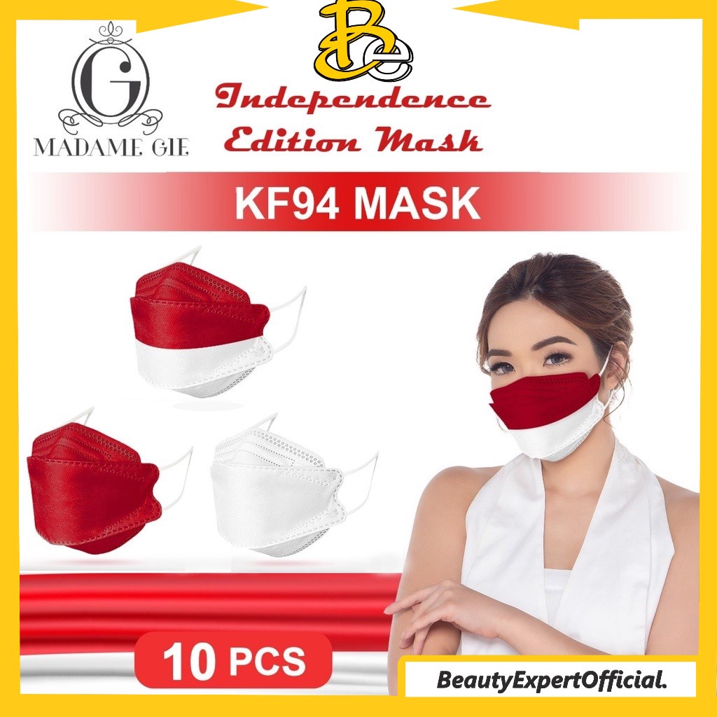 ⭐️ Beauty Expert ⭐️ Madame Gie Protect You KF94 Merah Putih - Masker 10 Pcs