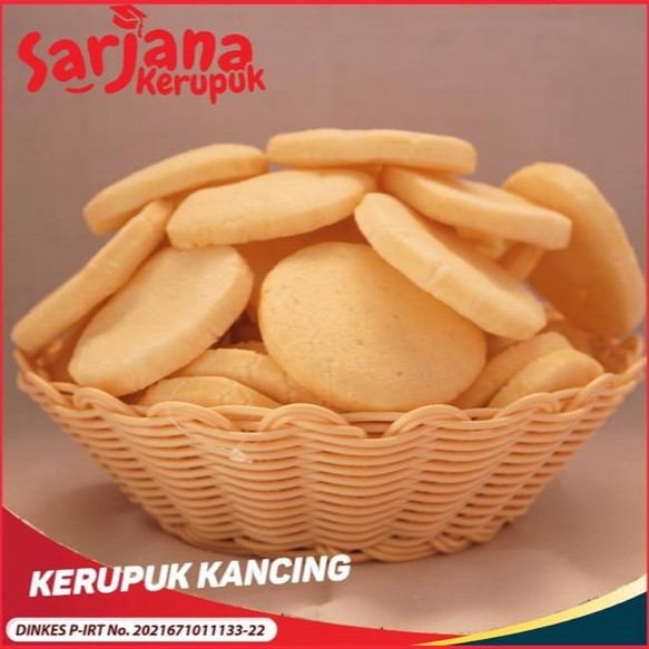 Kerupuk Kancing Sarjana Bangka Super Ikan Tenggiri Best Seller