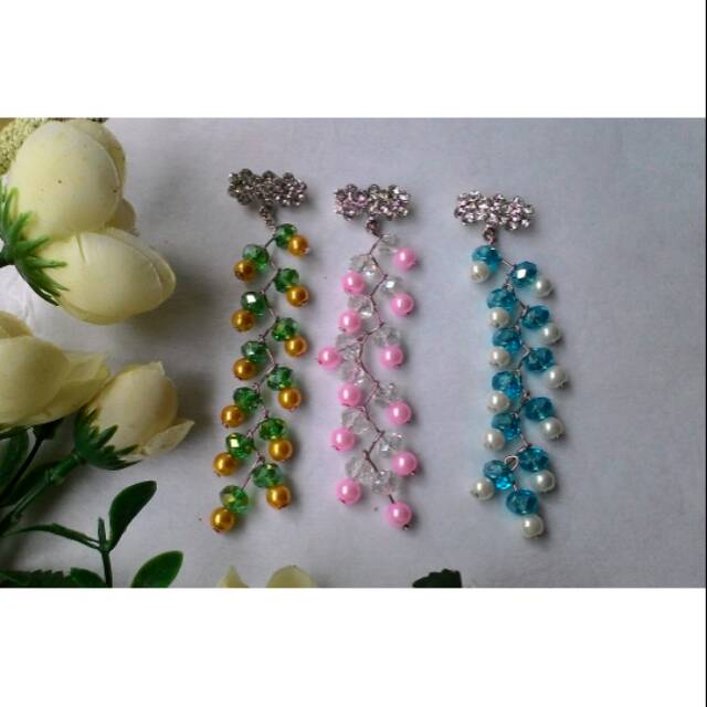 Bros dagu kristal/bros cantik/bros dagu kristal murah