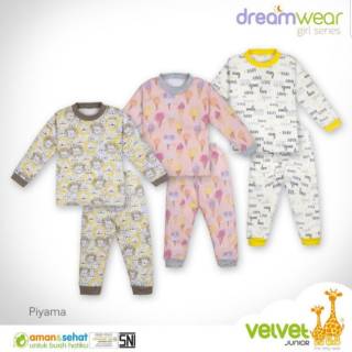 3stel Piyama Anak  VELVET  JUNIOR  Baju  Tidur Piyama Anak  