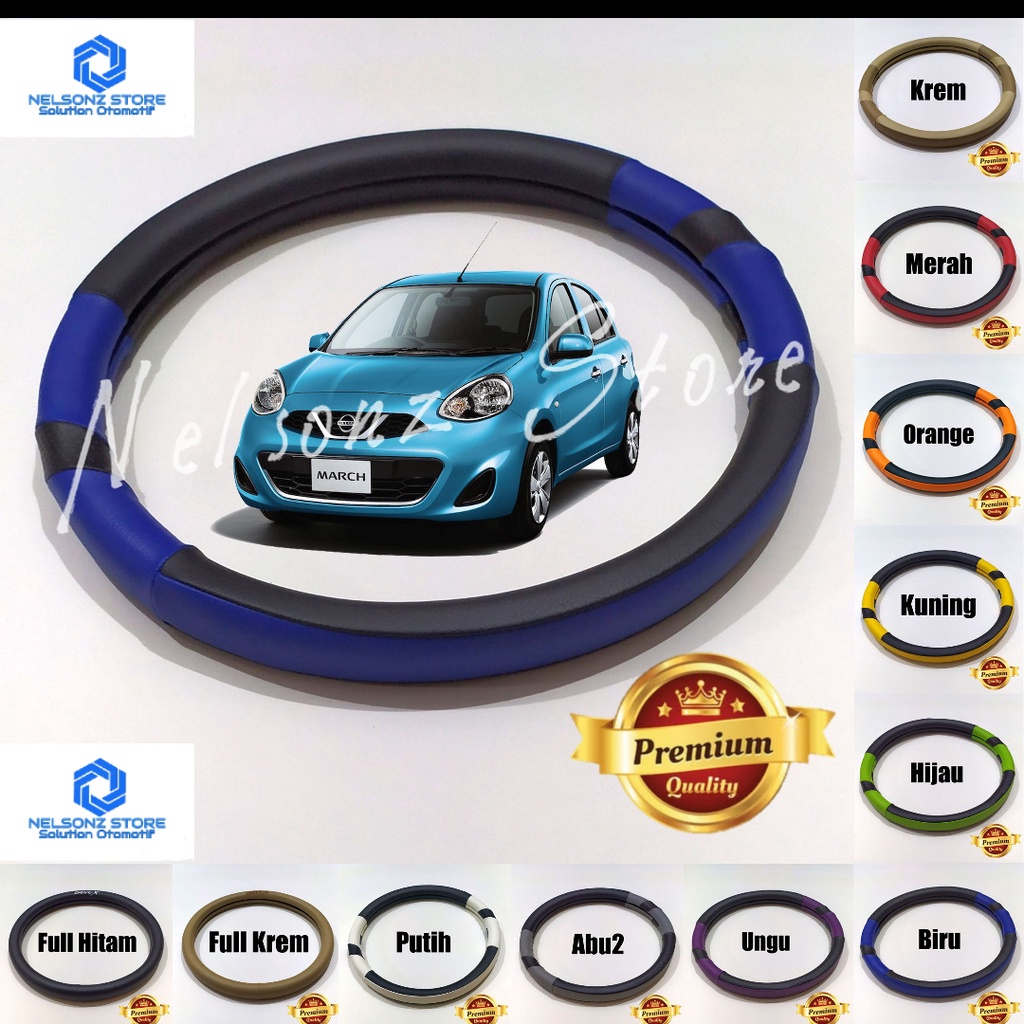 Cover Stir March Sarung Setir Nissan New March Cover Steer DX Aksesoris Mobil Interior Mobil Asesori