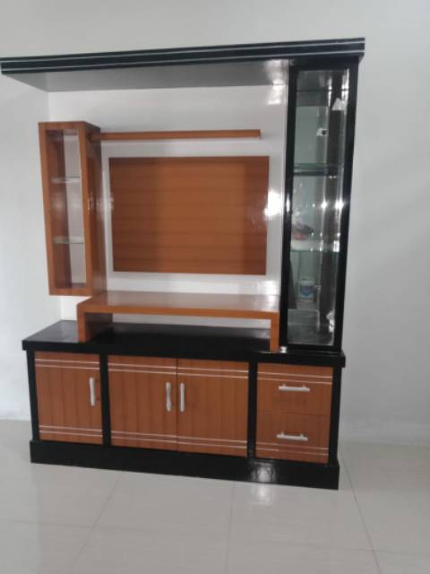 Lemari Bufet tv rak tv sekat ruangan minimalis