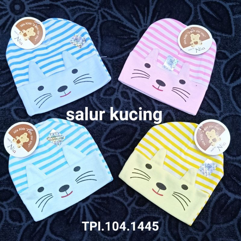 topi bayi katun polos warna 0 - 3 m / Topi bayi new born kain lembut