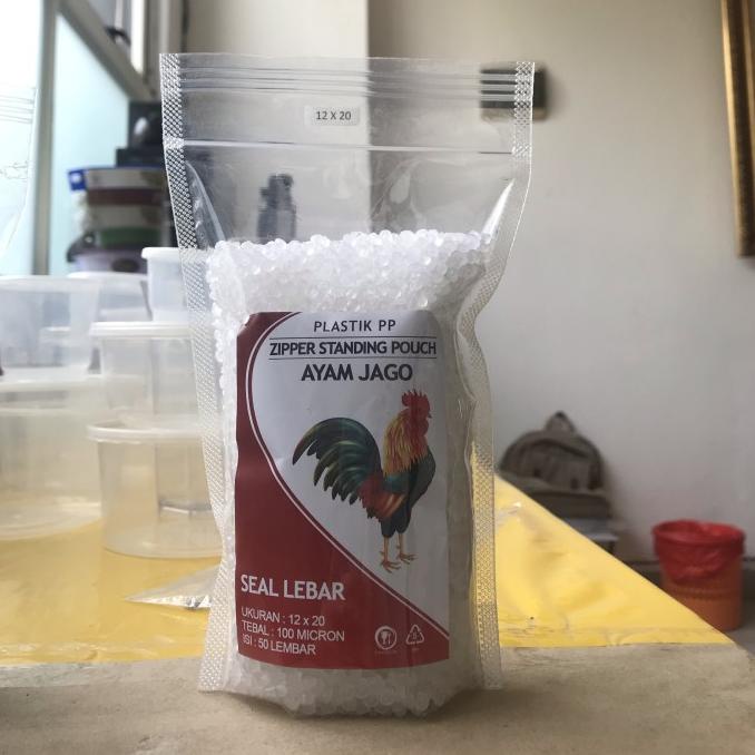 PLASTIK STANDING POUCH 12X20