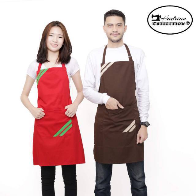 Celemek apron kombinasi lis Celemek masak Celemek dapur