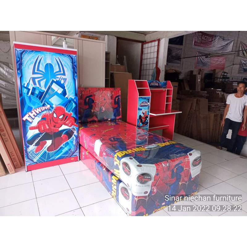 SPRINGBED ANAK 120X200  SPIDERMAN
