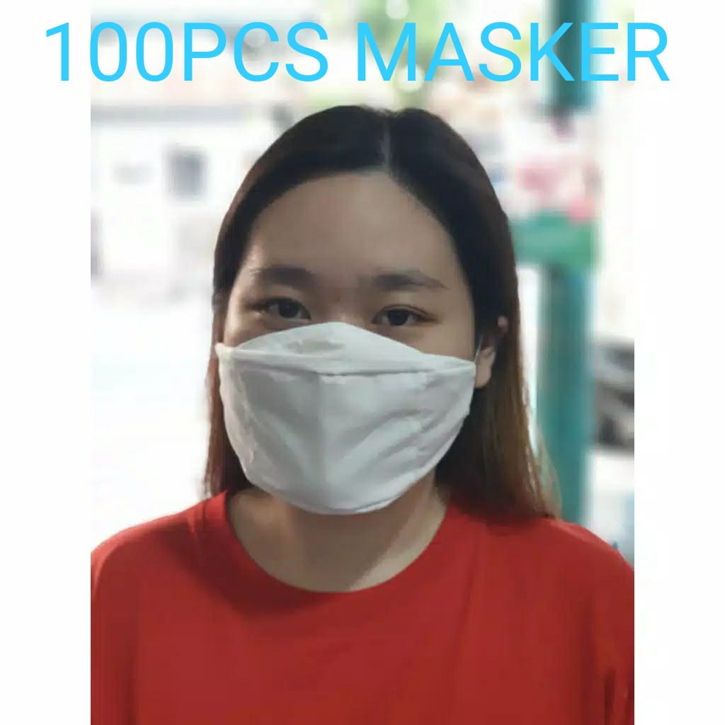 MASKER KAIN 3 LAPIS ANTI BAKTERI &amp; WATER PROOF 100 PCS