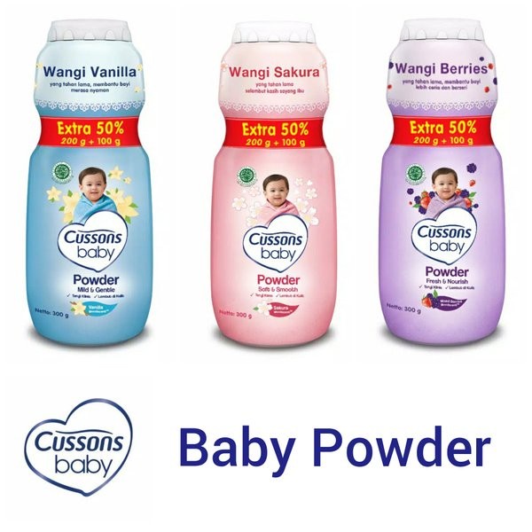 *FRAULEINCO* Cussons Baby Powder 50g 75g 100g 150g 200g 300g Bedak Bayi