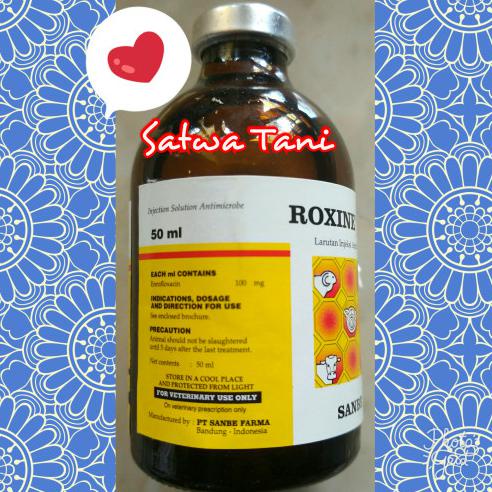 Best Seller] Roxine Inj. 50 Ml, Enrofloxacine (Larutan Injeksi Antimikroba)
