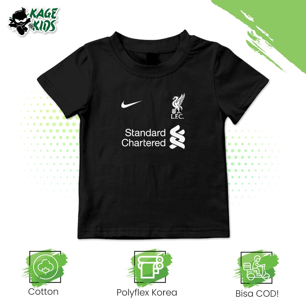 Kaos Distro Anak LIVERPOOL JERSEY Laki Laki dan Perempuan / Baju Anak Motif Jersey Bola