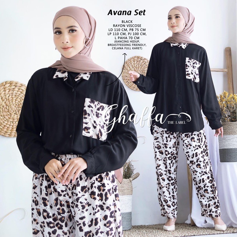 DAILYS ET KATUN HITAM LEOPARD AVANA SET BUSUI COD READY