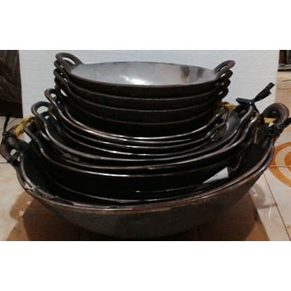 Wajan Besi Cor Cekung Tebal Diameter 24 cm Penggorengan Goreng Siyem 1