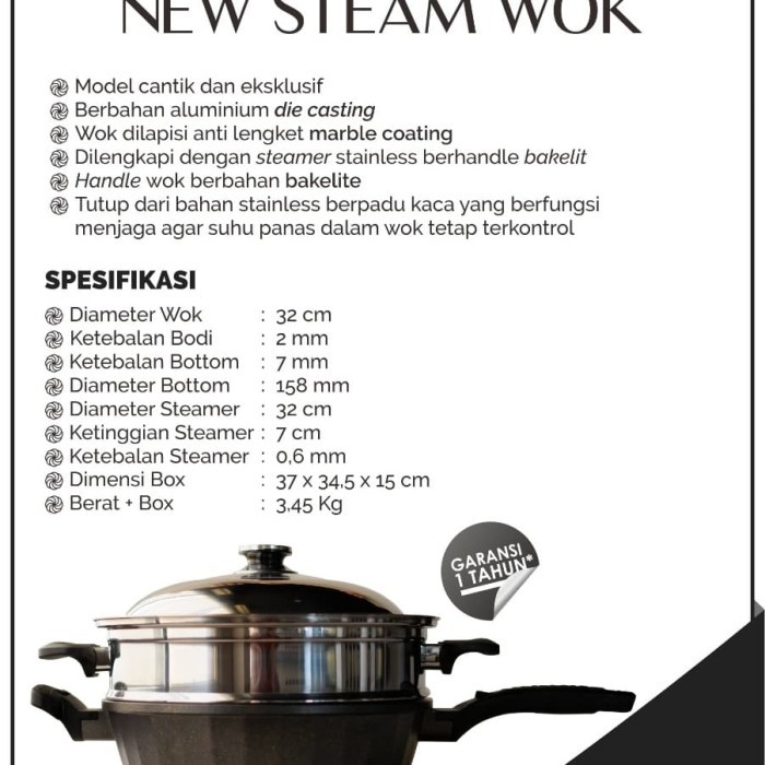 SIGNORA New Steam Wok 32 CM + Bonus Kategori 3