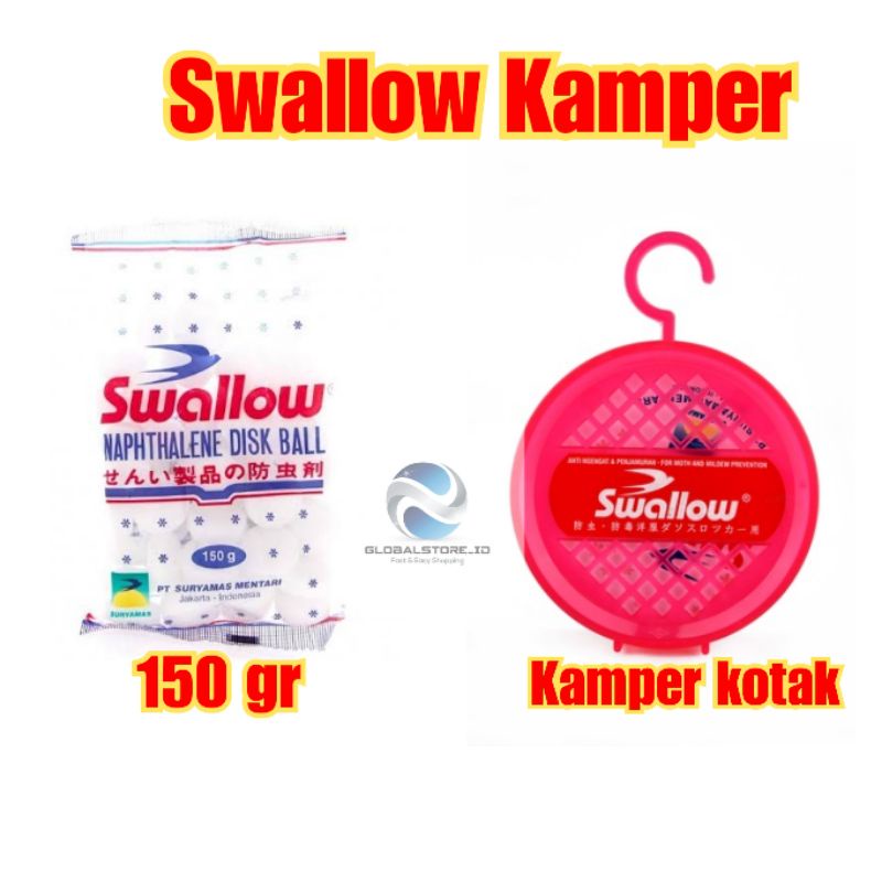 Swallow kamper putih 150gr/ swallow kamper kotak