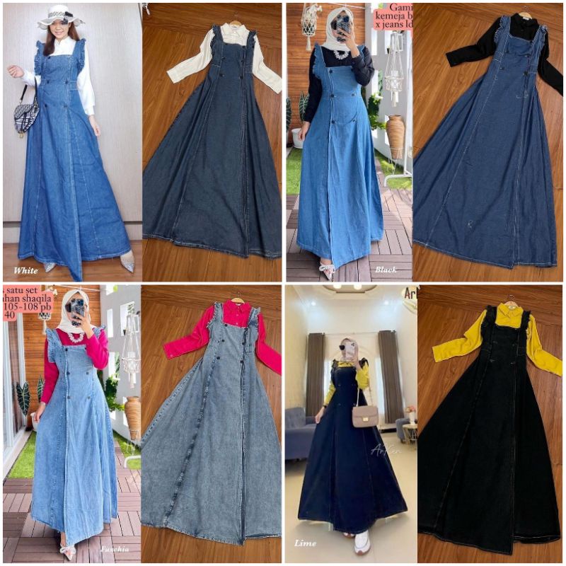 Almina set/guci set wanita/setelan combad wanita/set rok panjang cewek/fashion muslim kekinian