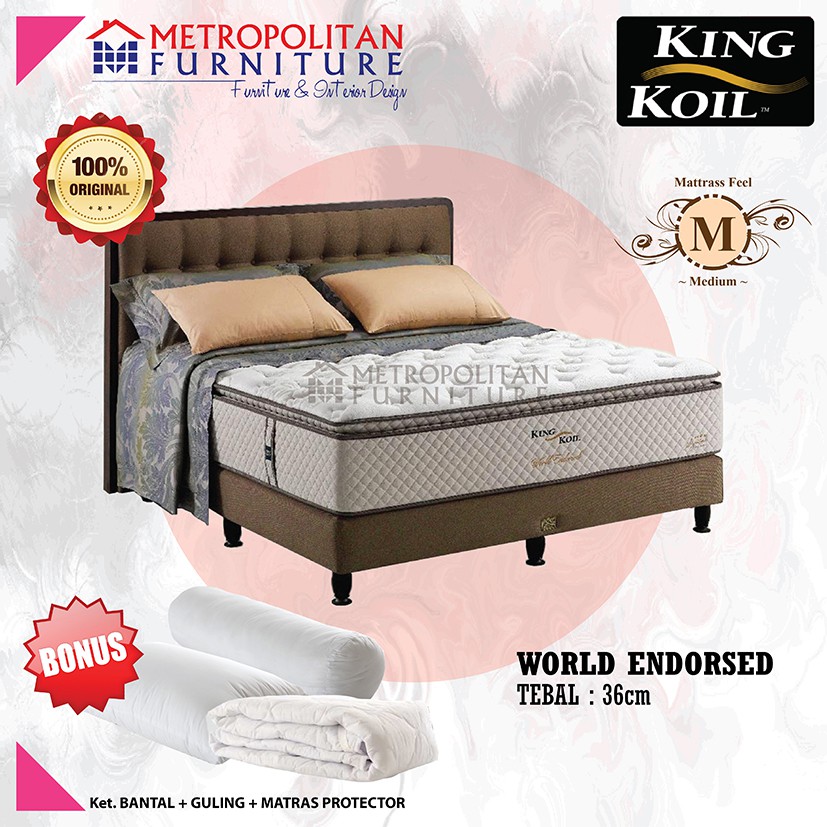 Springbed King Koil World Endorsed Full Set Spring bed Kasur Matras