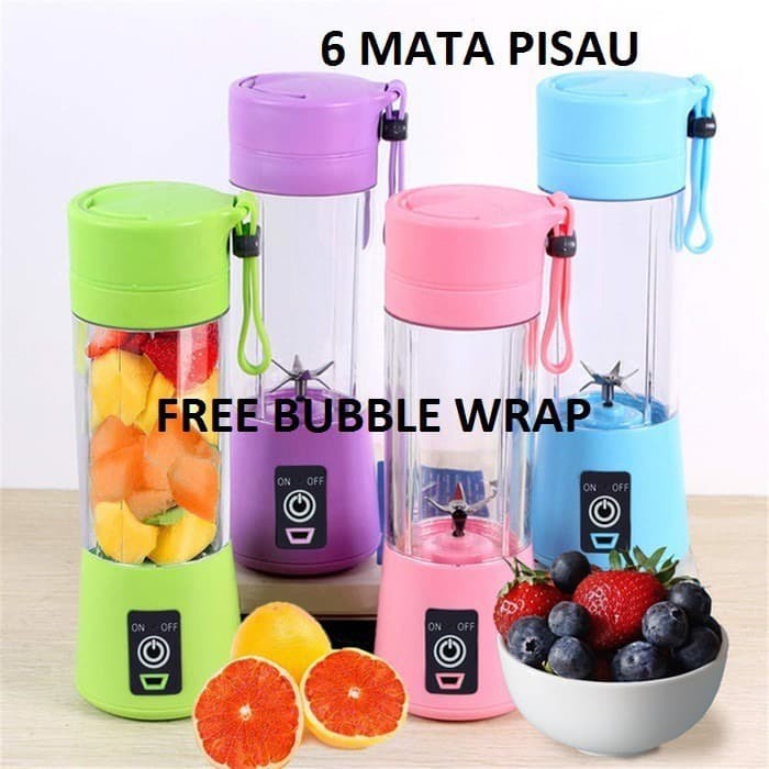 Juice cup blender mini portable/USB blender juicer/Alat pembuat jus 6 blade