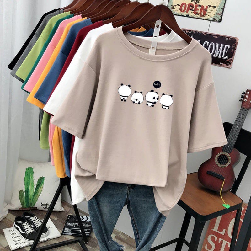 MYSTIQUE.ID-BAJU KAOS PANDA PANDA T-SHIRT LUCU DAN AESTHETIC