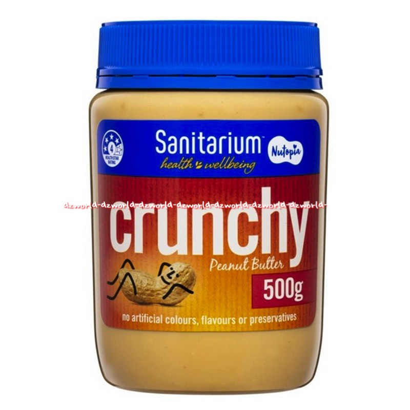 Sanitarium Crunch Peanut Butter Jam 500gr Jar Selai Kacang Australia Sani tarium Peanuts Nuts Pinut Saniittarium