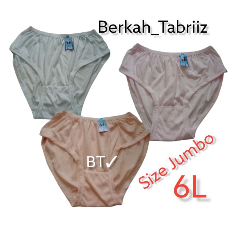 GROSIR CELANA DALAM WANITA KATUN SIZE JUMBO 6L/XXXXXL LUSINAN
