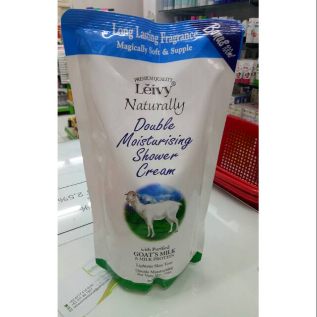 Leivy shower cream 900ml refill goat milk