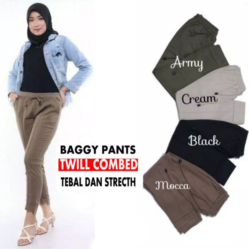 PROMO !!! BAGGY PANTS TWILL PREMIUM | CELANA KERJA DAN SANTAY | BAGGY PANT PREMIUM | CELANA MURAH