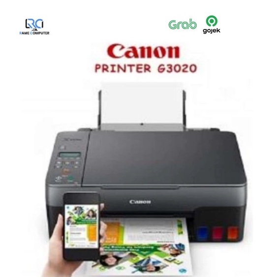 Printer Canon Ink Tank G3020 Print Scan Copy AiO WiFi Pengganti G3010