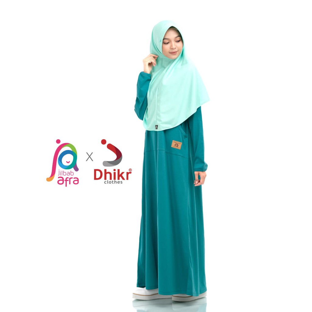 Gamis Basic HIJAU BOTOL Dhikr SABR seris  Anak dan dewasa