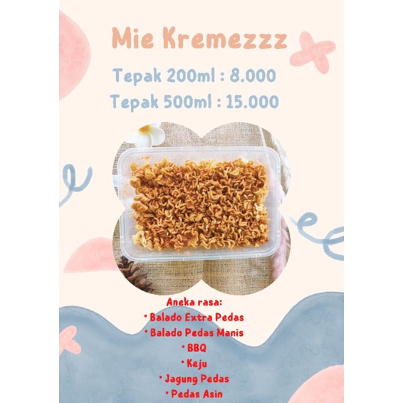 

CEMILAN MAKANAN RINGAN MIE KREMEZ PEDAS / BASRENG PEDAS / MIE KREMES / ANAK MAS JAJAN JADUL