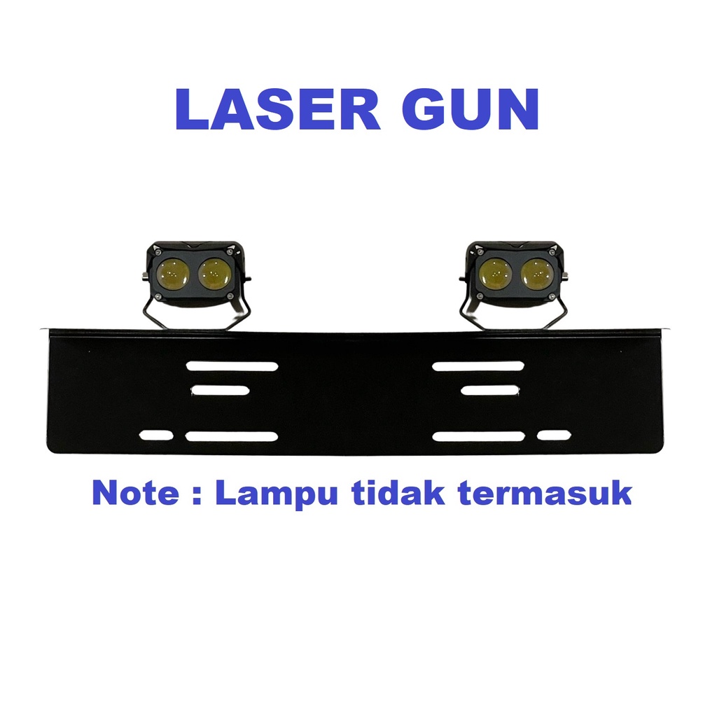 Dudukan Bracket Lampu LED Tembak Braket Tatakan Besi Breket Tanduk Bumper Plat Nomor Sorot Mobil Universal Foglamp