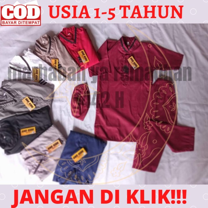 TERBARU Baju Setelan Koko Muslim Anak laki 1-5 tahun Terlaris kurta pakistan - XL (3-5 TH), ARMY