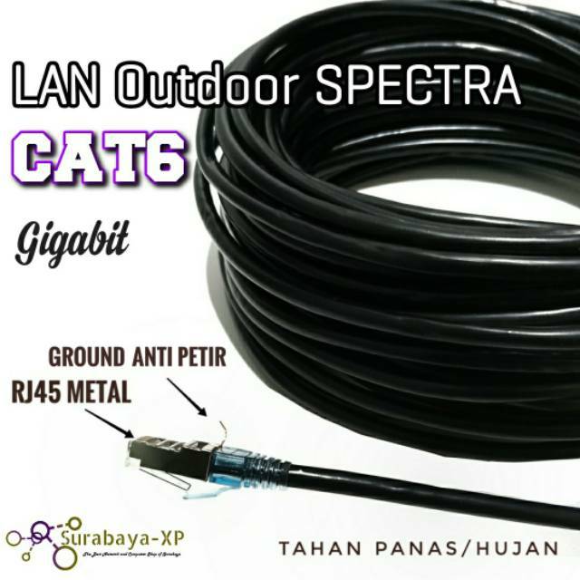 Kabel LAN 40 Meter CAT6 SPECTRA STP FTP Outdoor UTP 40 M 40M 40Meter
