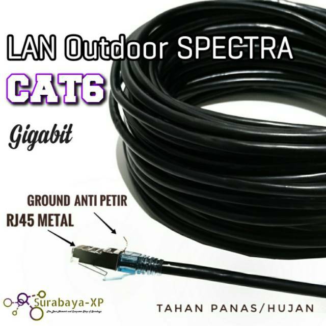 Kabel LAN 45 Meter CAT 6 CAT6 SPECTRA STP FTP Outdoor UTP 45 M 45M 45Meter