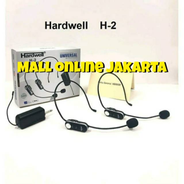 Mic wireless hardwell h2 headset microphone bando h 2 original