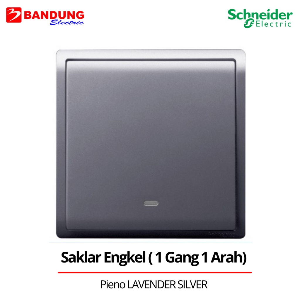 Saklar Schneider Pieno Silver - Stop Kontak Pieno Lavender Silver / Stop Kontak Schneider
