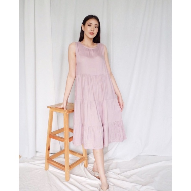 DARA KOREAN DRESS - DRESS PANTAI CASUAL LOOK - LONGDRESS ELEGANT - MIDI DRESS - AVAILABLE POCKET ( BASIC RAYON BAJU WANITA ) KADO ULTAH CEWEK