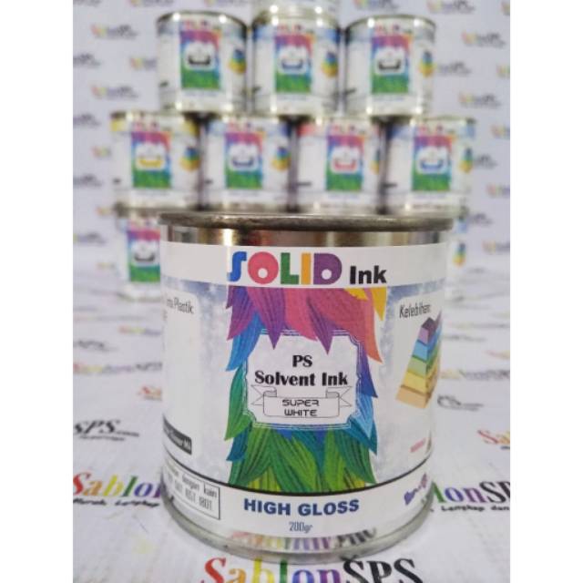 Tinta Sablon Plastik 200 gr Putih Super White HDPE PE PP Basis Minyak Solvent Based