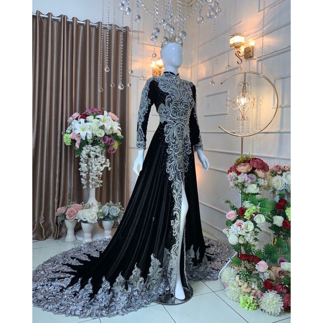 TERBARU GAUN PENGANTIN BLUDRU EKOR BATIK /BAJU PENGANTIN SOLO PUTRI  /GAUN PAYET FULL PAYET/MANTEN