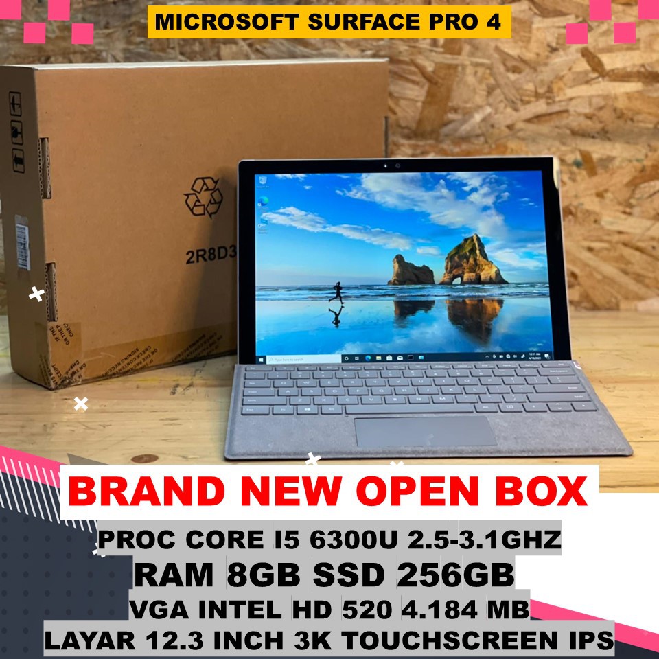 MICROSOFT SURFACE PRO 4 LAPTOP TABLET 2 IN 1 CORE I5 6300U