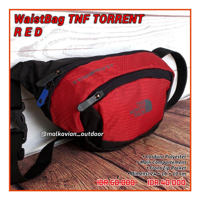 PROMO DISKON WaistBag TNF TORRENT Tas Slempang pinggang outdoor hiking camping pendaki gunung