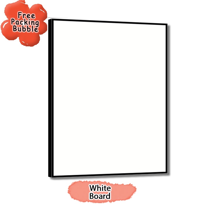 

White Board Melamin / Papan Tulis Putih Ukuran 60x80 cm
