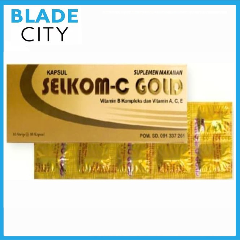 Selkom-C GOLD Vitamin B Kompleks A C E Multivitamin Suplemen