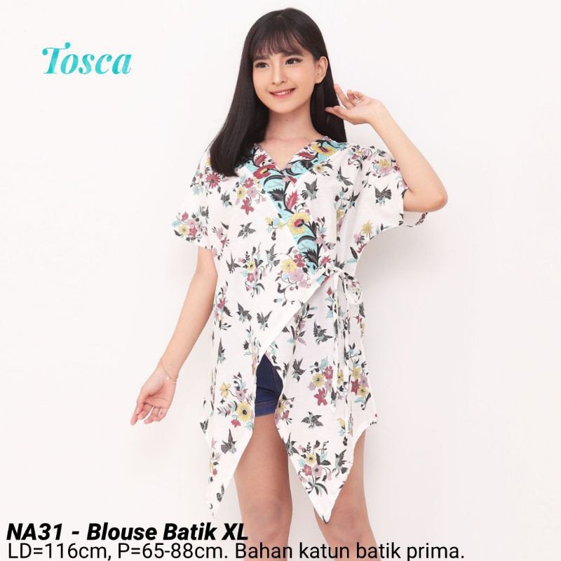 BIGSIZE BLOUSE BATIK MODERN ATASAN CEWEK JUMBO FASHION WANITA MURAH XXL