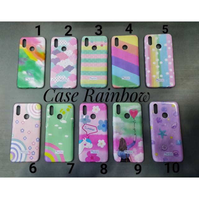 PR Softcase Pastel Rainbow Vivo Y95 Y50 Y19 V19 V17pro Y93 Y91 Y30