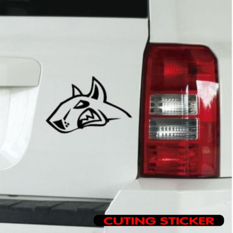 Sticker mobil motor laptop anjing zoid cuting sticker