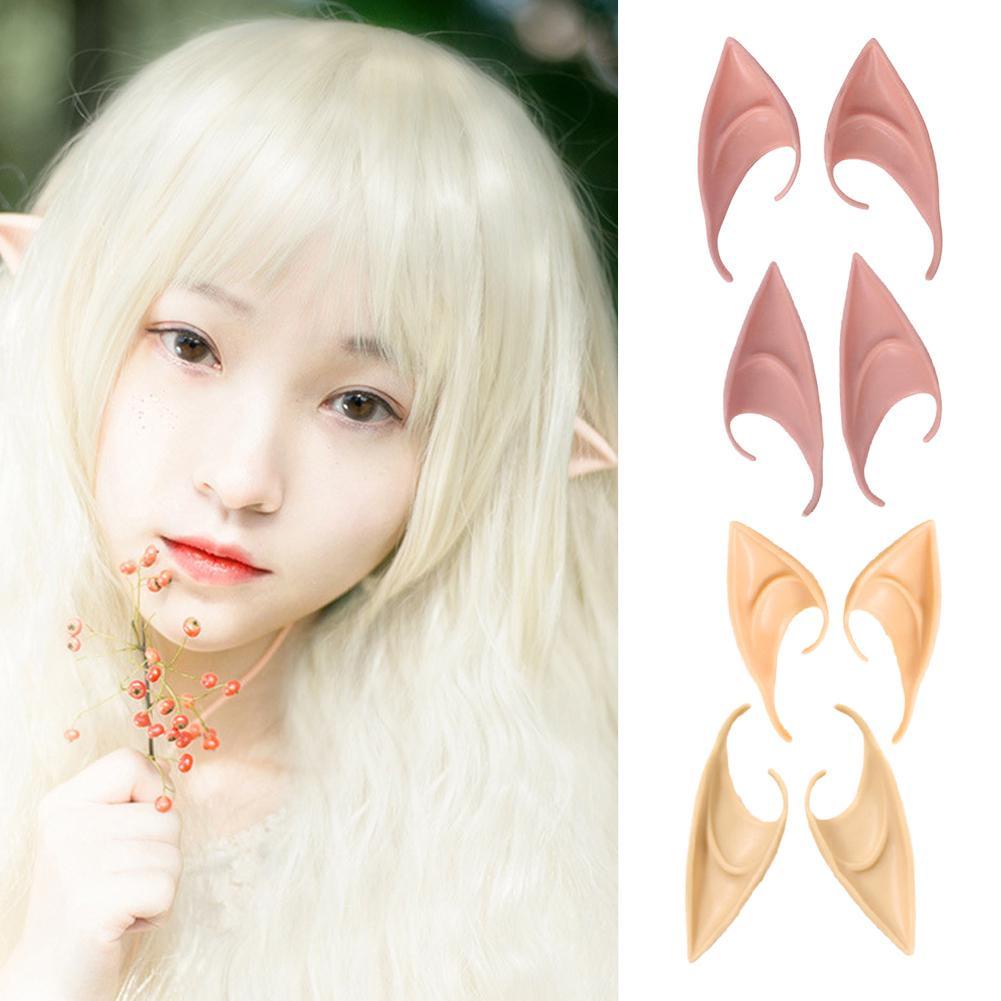 Telinga palsu elf anime aksesoris cosplay untuk acara karnaval halloween costume bahan lateks