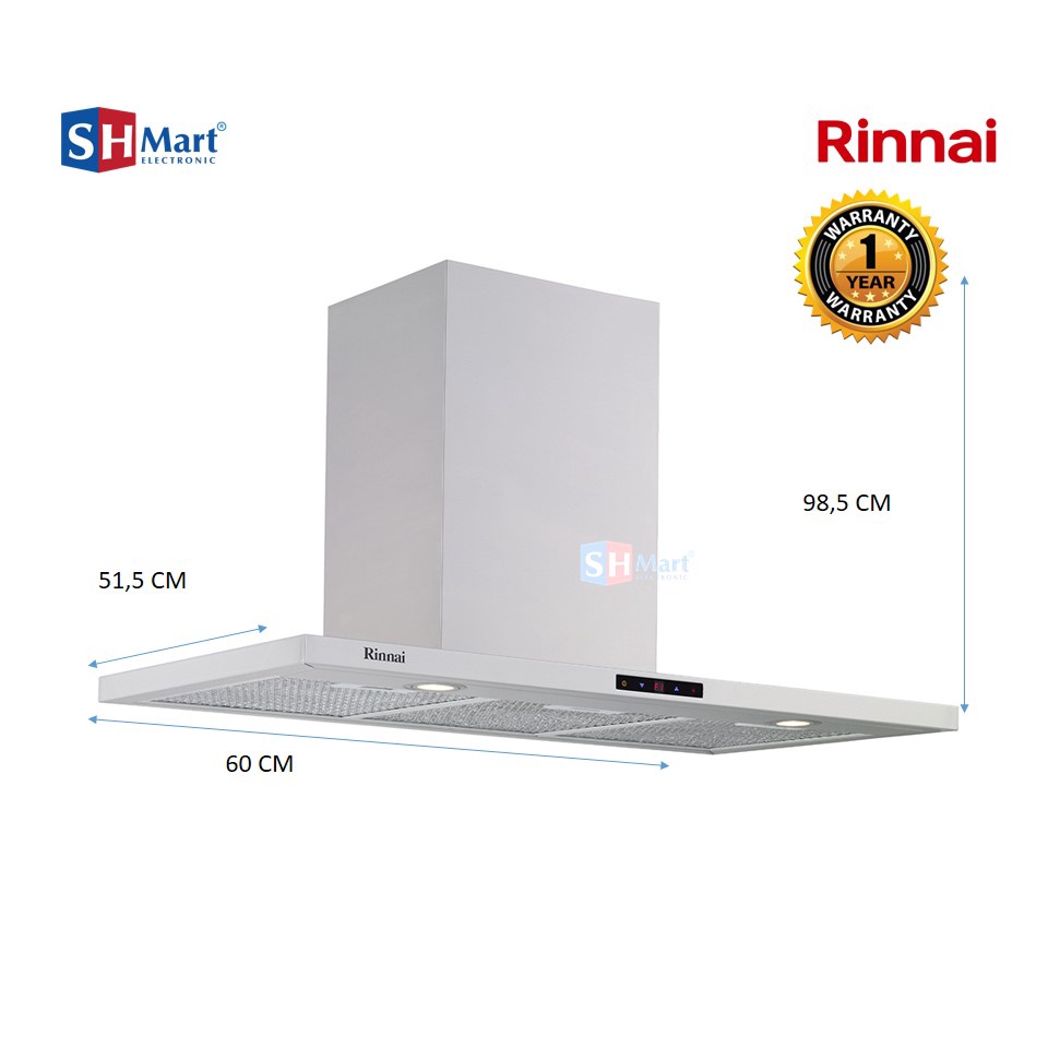 COOKER HOOD RINNAI RH-995CT PENGHISAP ASAP DAPUR RH995CT CHIMNEY HOOD (MEDAN)