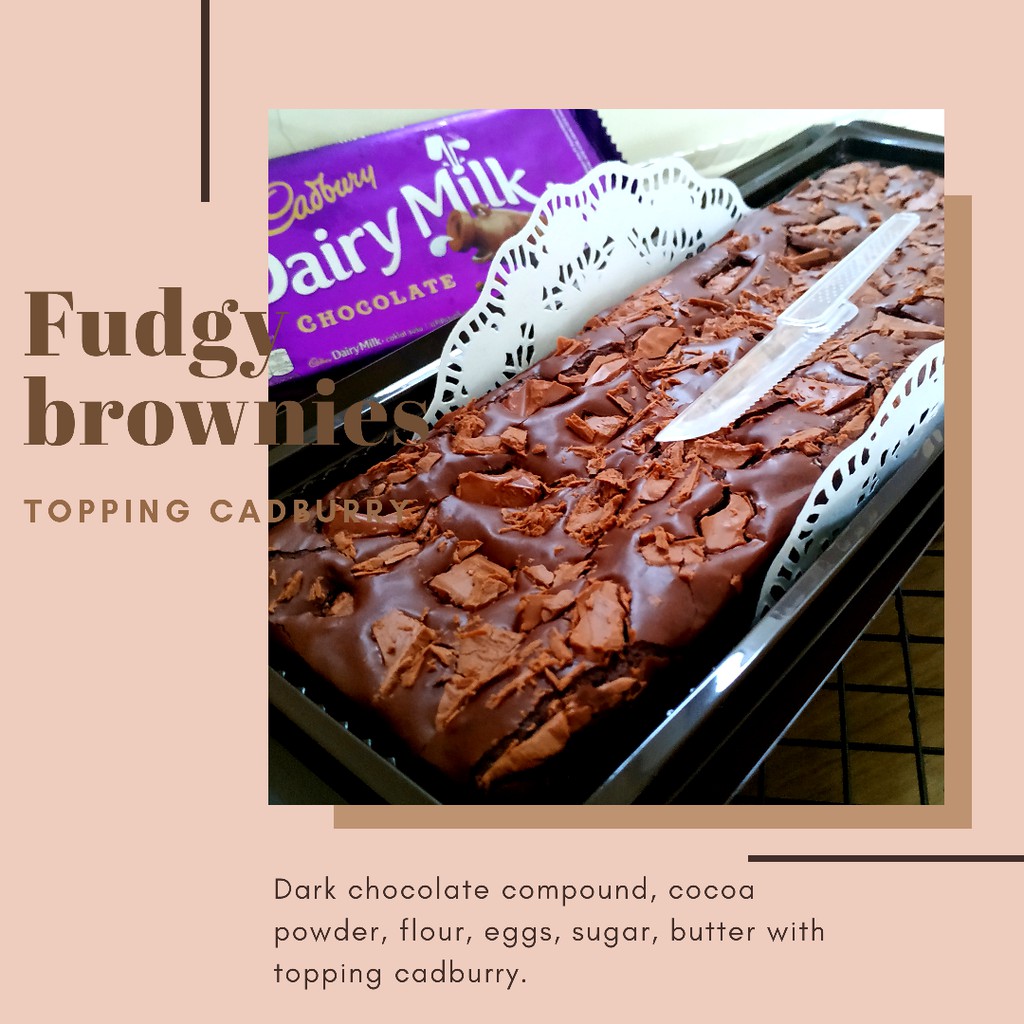 

Fudgy Brownies Premium Topping Cadburry De' Zava