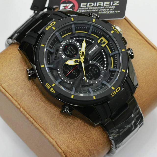 Jam edireiz black original double time water resist bergaransi