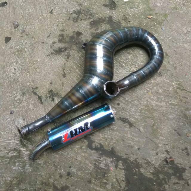 Knalpot Vespa KANAN SILENCER BLUEMON Asli PURBALINGGA
